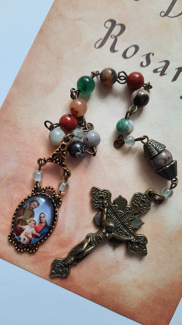 Holy Family One Decade Gemstone Rosary