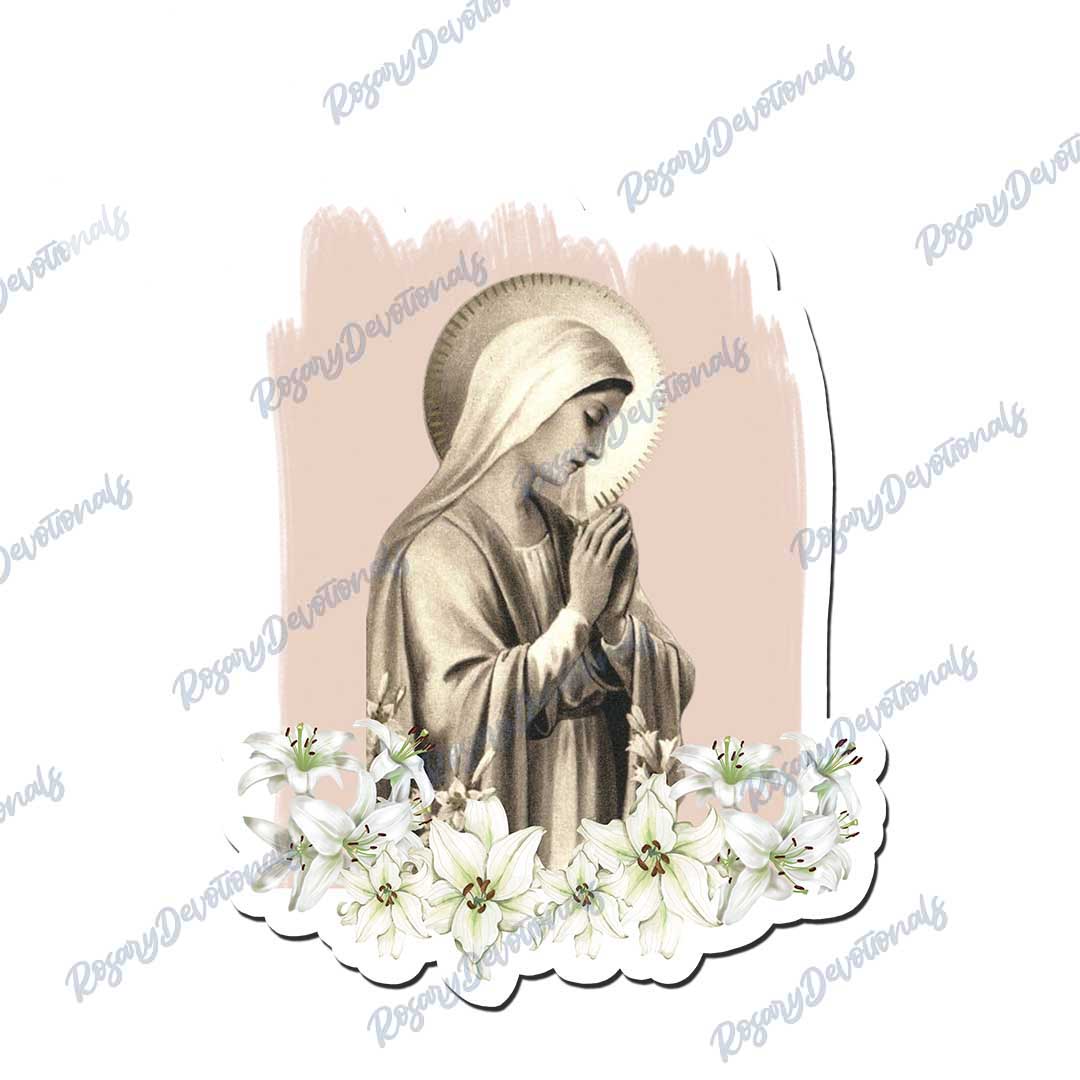 Our Lady in Prayer Vinyl Sticker