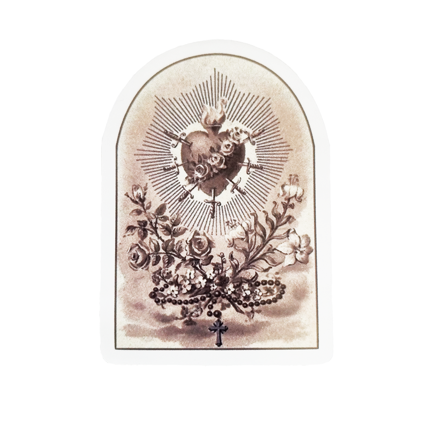 Our Lady Of Sorrows Heart Vinyl Sticker