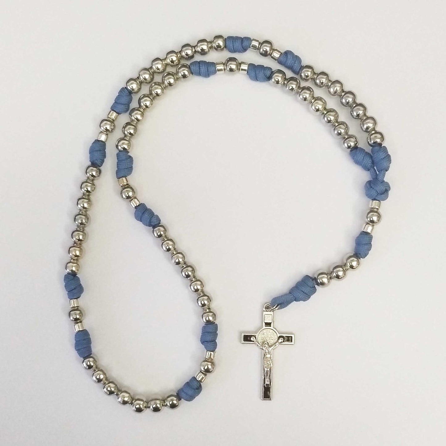 7 Sorrows of Our Lady Paracord Rosary Chaplet Blue