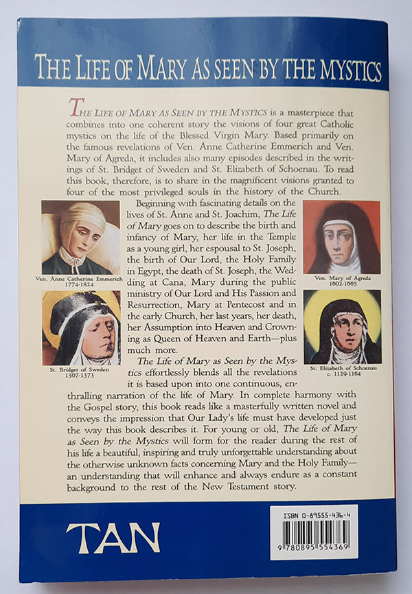 The Life Of Mary As Seen By The Mystics by Raphael Brown - (second hand book)