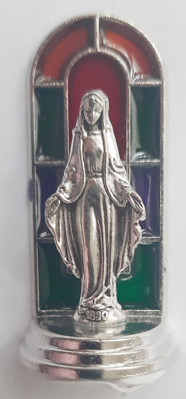 Small Car Statue Of The Blessed Virgin Mary. Zinc Alloy