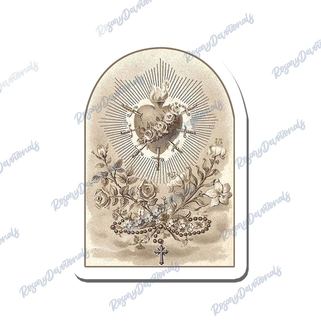Our Lady Of Sorrows Heart Vinyl Sticker