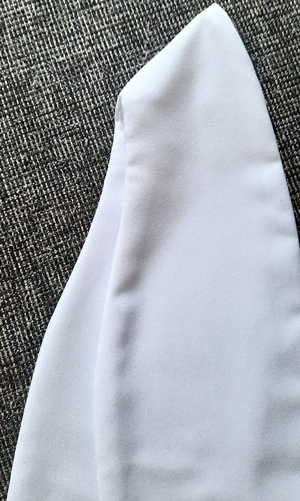 First Holy Communion Stole - Machine Embroidered - White Gaberdine Fabric
