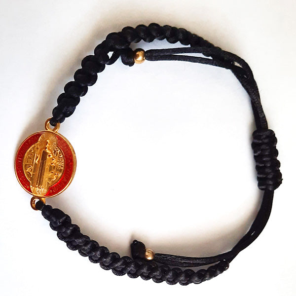 St Benedict Adjustable Rope Bracelet