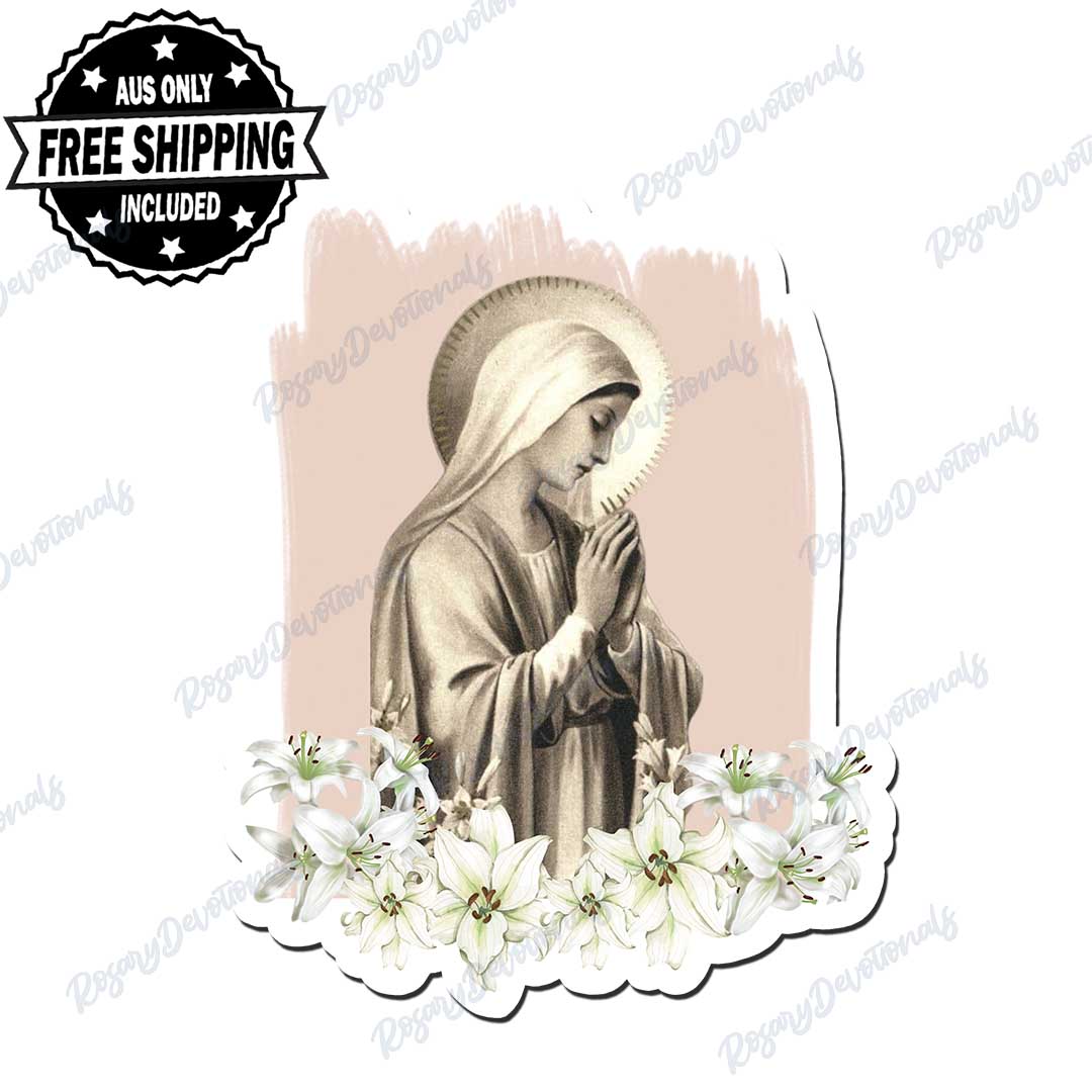 Our Lady in Prayer Vinyl Sticker