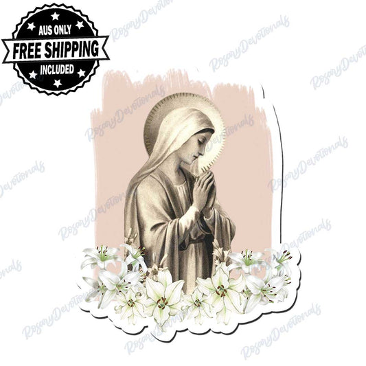 Our Lady in Prayer Vinyl Sticker