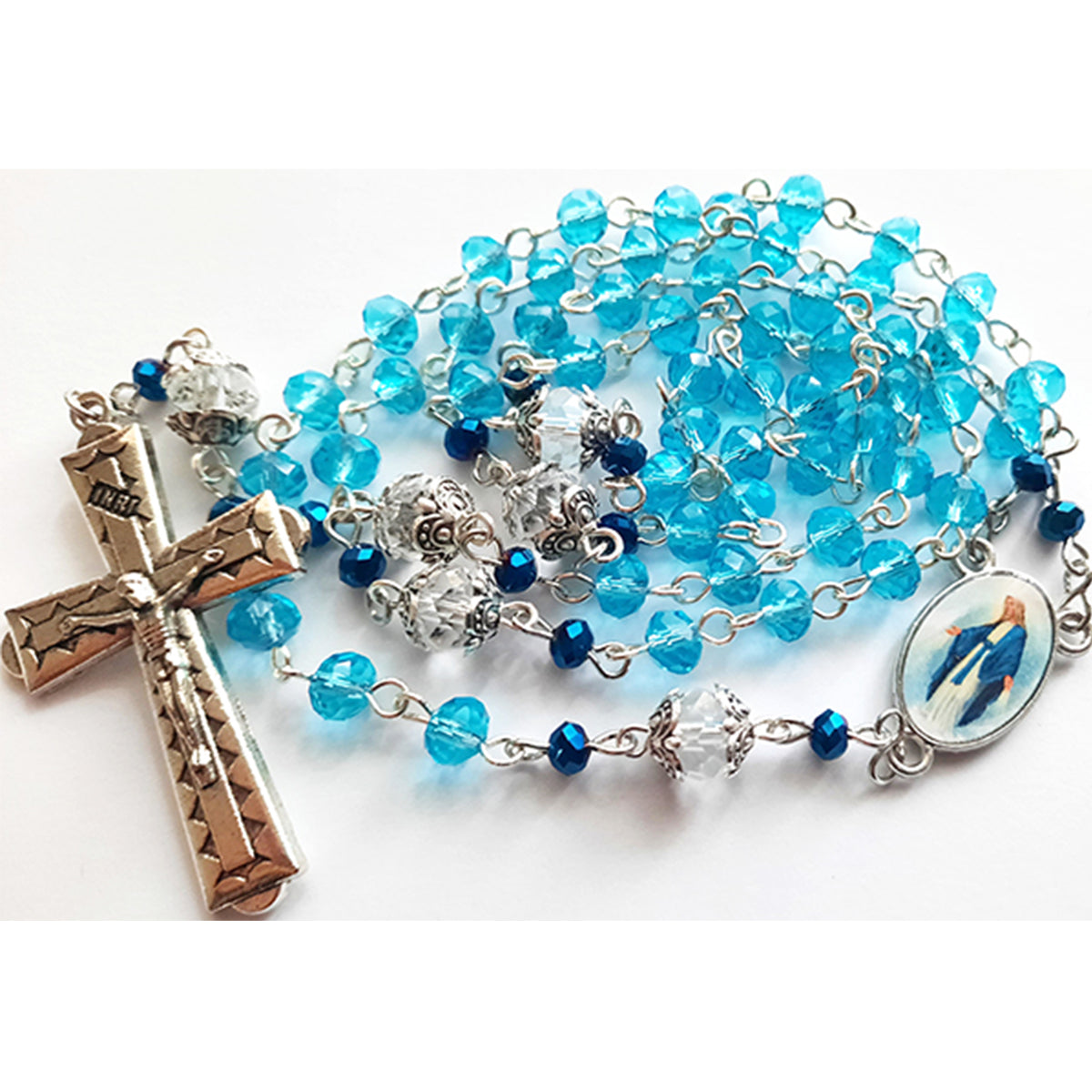 Aqua Blue Glass Crystal Beads