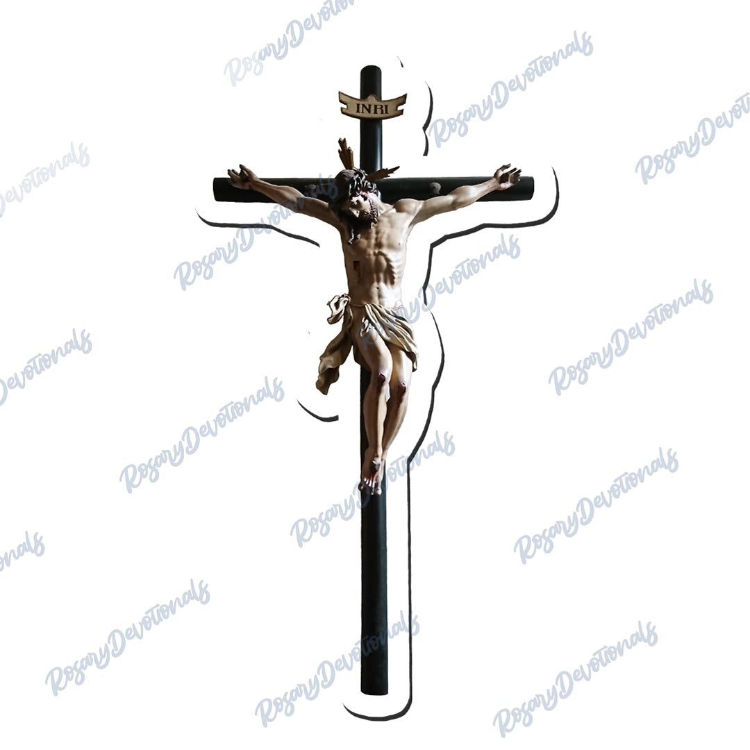 Jesus on the Cross Vinyl Sticker