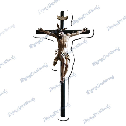 Jesus on the Cross Vinyl Sticker