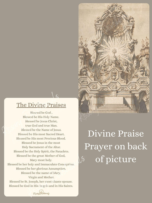 The Divine Praises Prayer Card