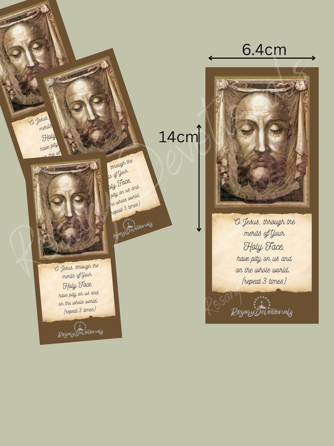 Holy Face of Jesus Prayer Card