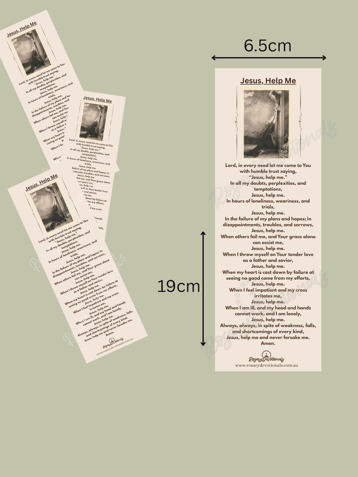 Jesus Help Me, Holy Prayer Card