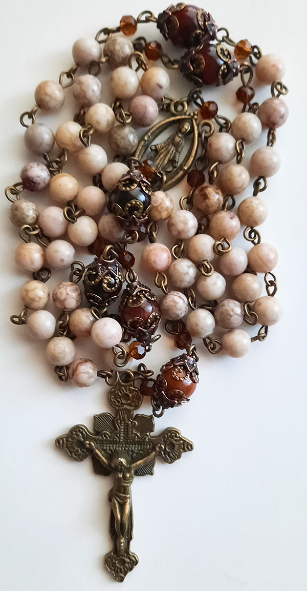 Jasper Gemstone Rosary - 6mm