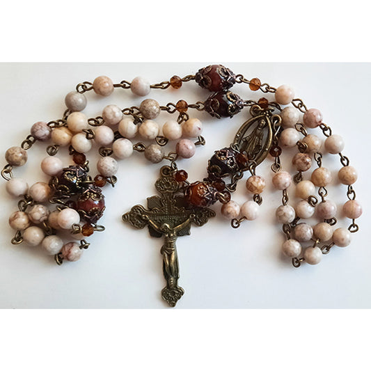 Jasper Gemstone Rosary - 6mm