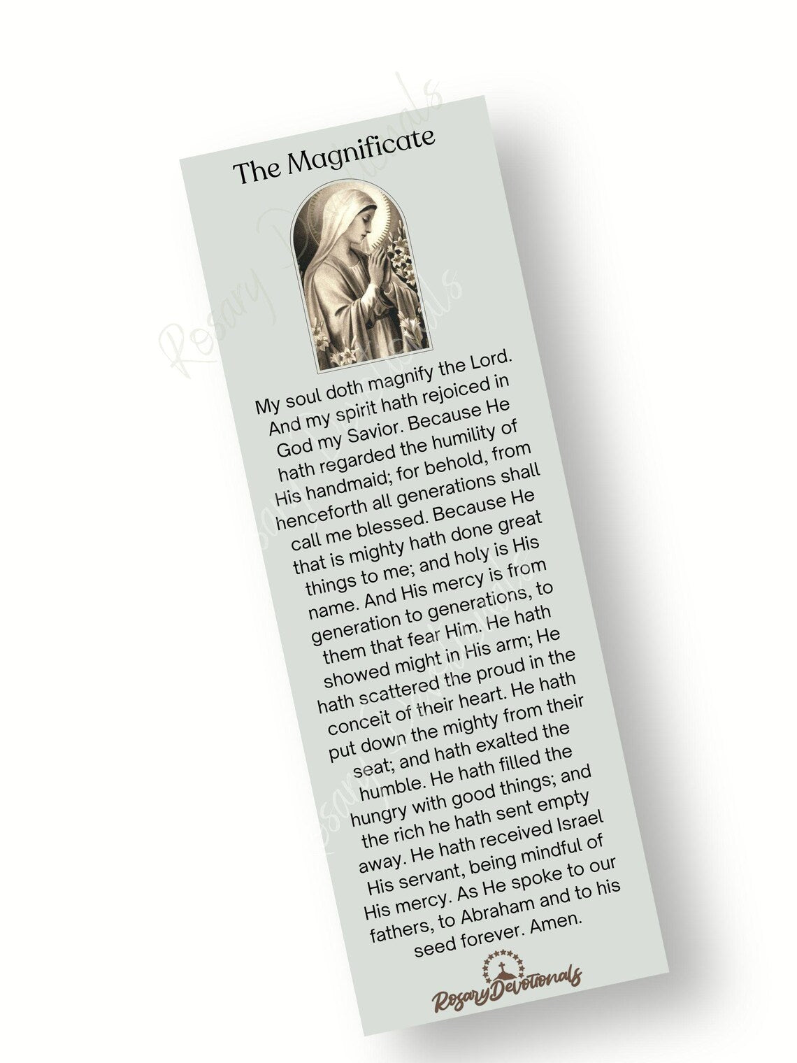 The Magnificate Holy Prayer Card