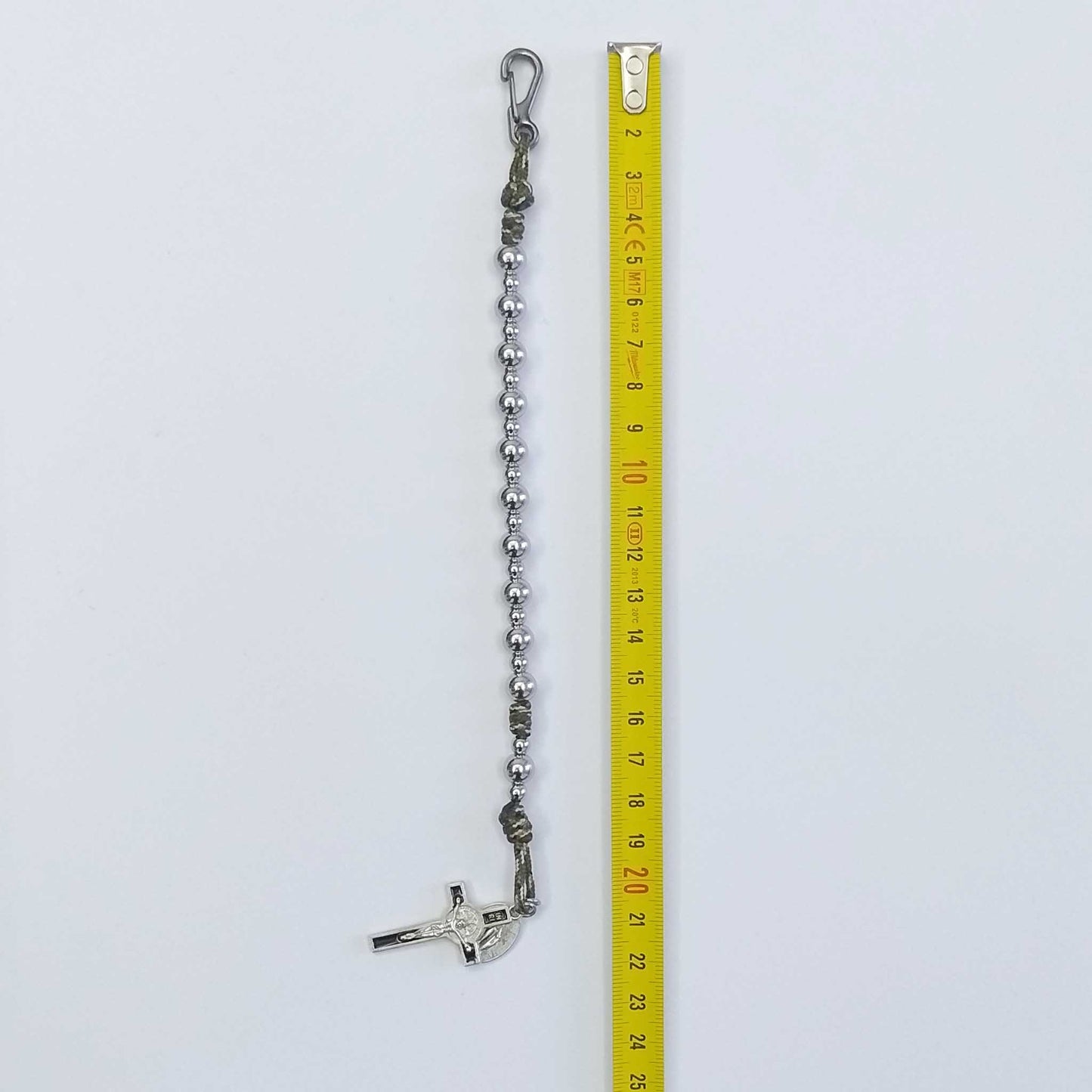 One Decade Micro Cord Rosary Bracelet Multi Colour - Stainless Steel