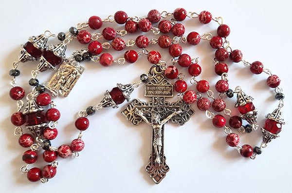 Natural Stone Scarleet Red Seasediment Imperial Jaster - grade AAA - 6mm