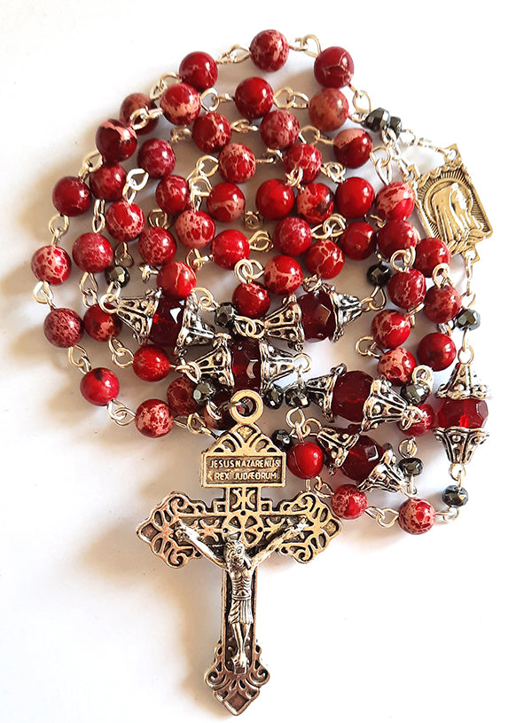 Natural Stone Scarleet Red Seasediment Imperial Jaster - grade AAA - 6mm