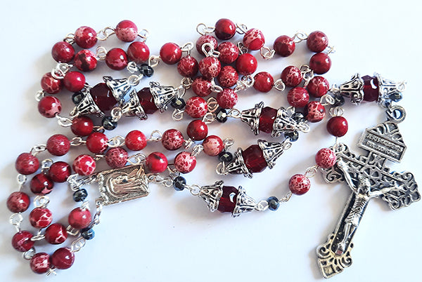 Natural Stone Scarleet Red Seasediment Imperial Jaster - grade AAA - 6mm