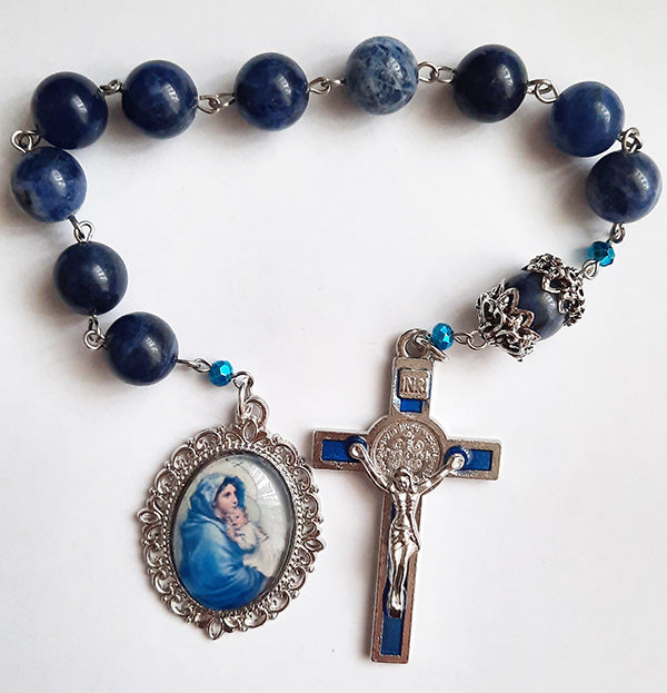 10 Virtues Of Our Lady Gemstone Chaplet - Jesus and Mary