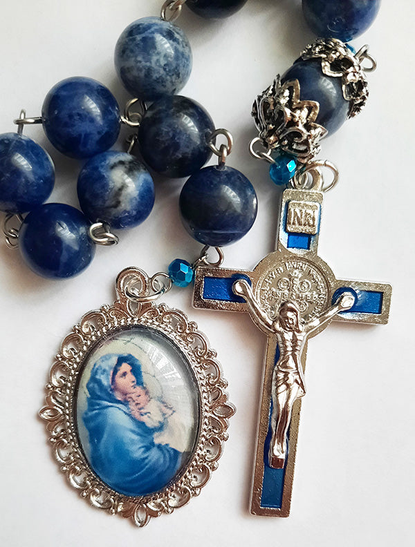 10 Virtues Of Our Lady Gemstone Chaplet - Jesus and Mary