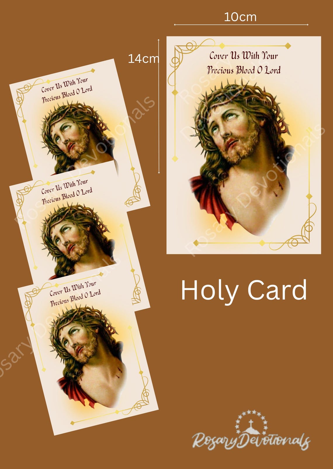 Precious Blood Holy Card