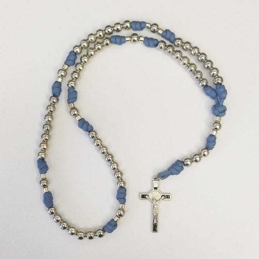 7 Sorrows of Our Lady Paracord Rosary Chaplet Blue