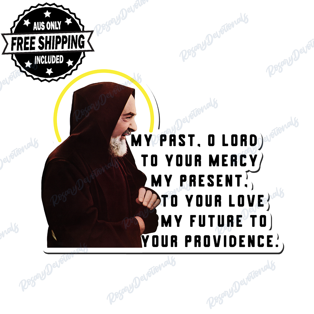 Padre Pio Vinyl Sticker