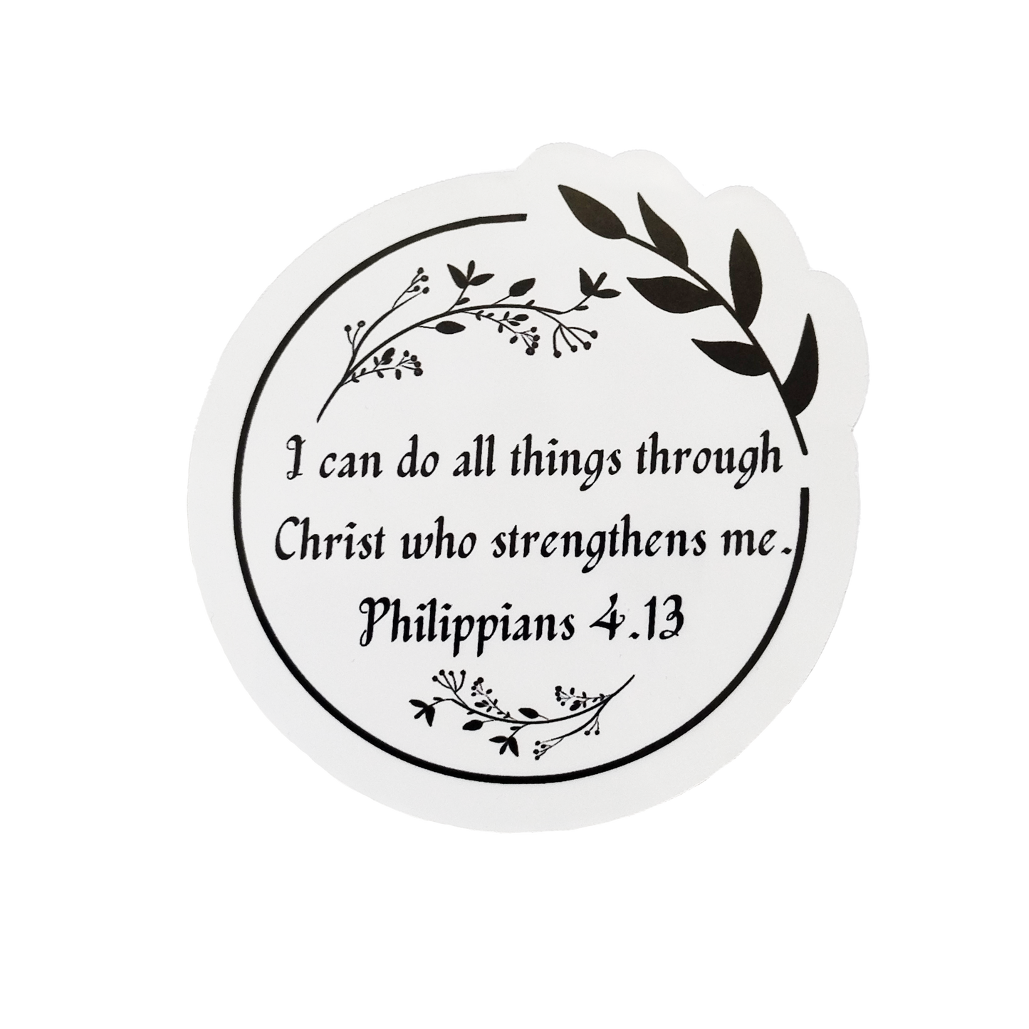 Bible Verse Philippians 4.13 Vinyl Sticker