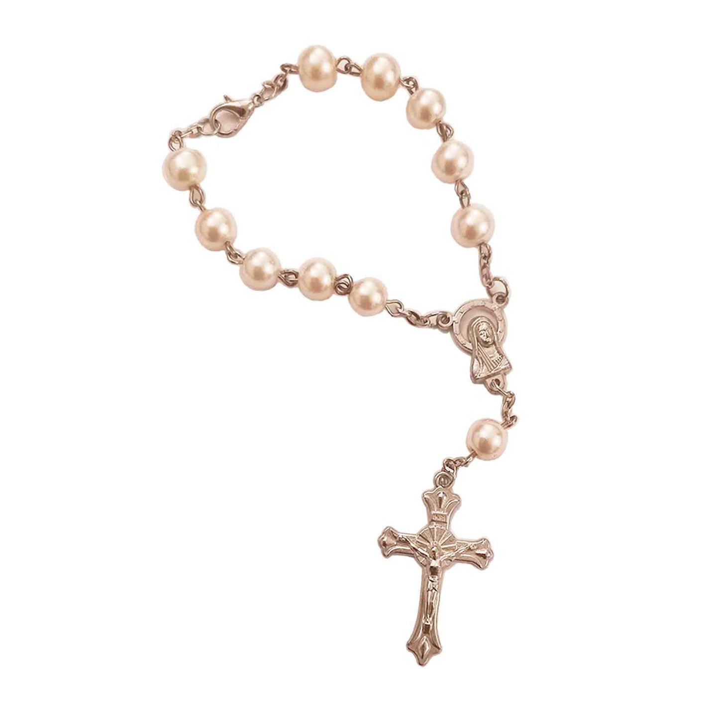 White Pearl One Decade Rosary