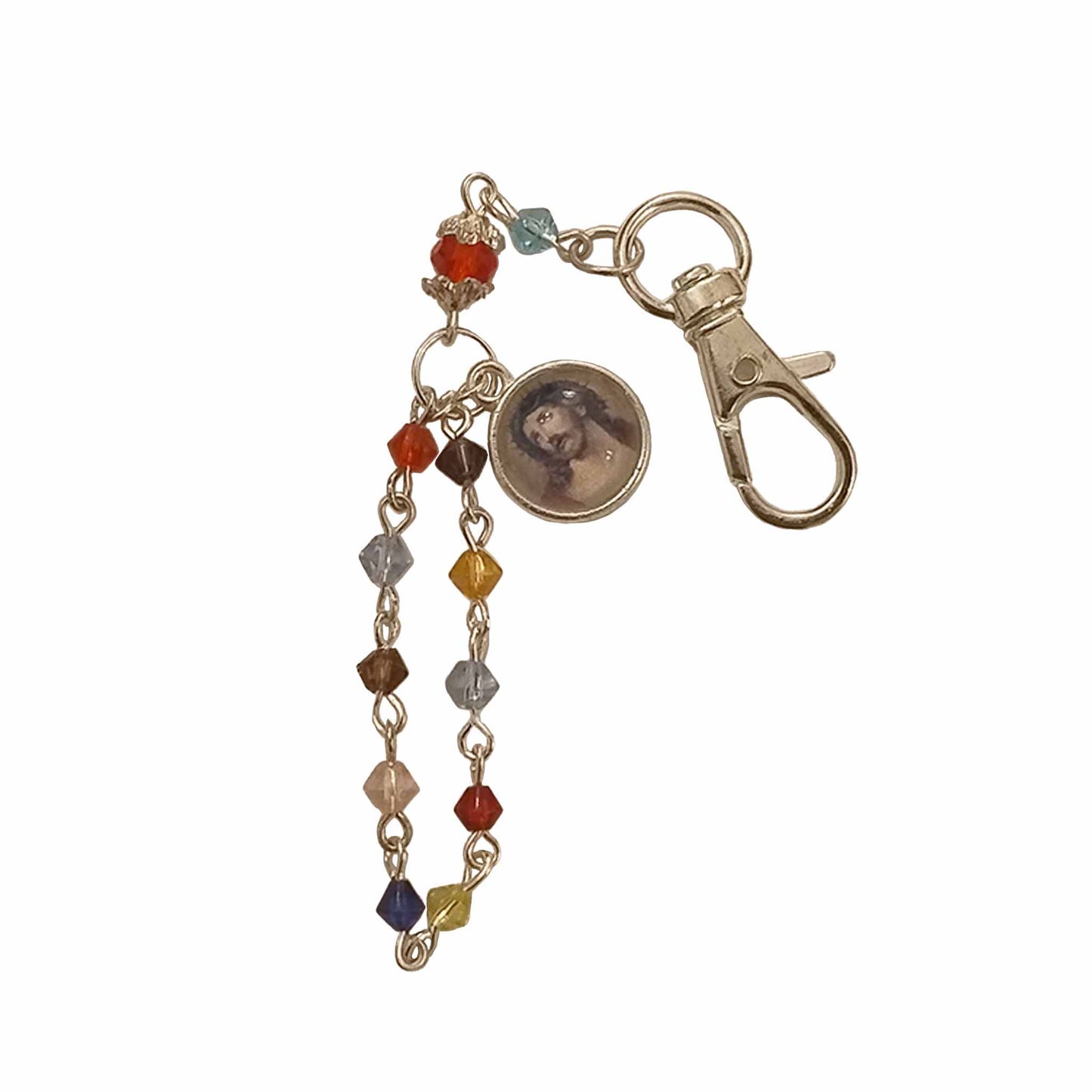 One Decade Rosary Keychain