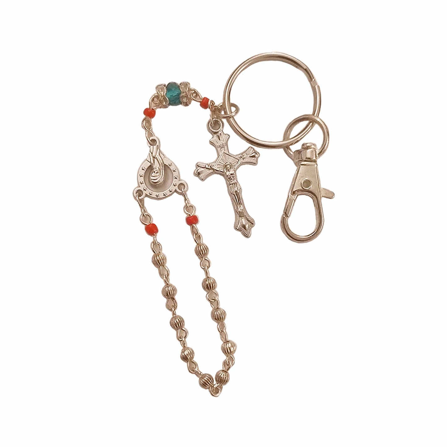 One Decade Rosary Keychain