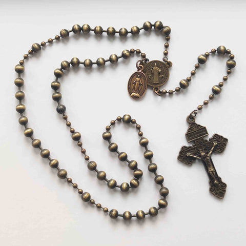WW1 Metal Bronze Rosary
