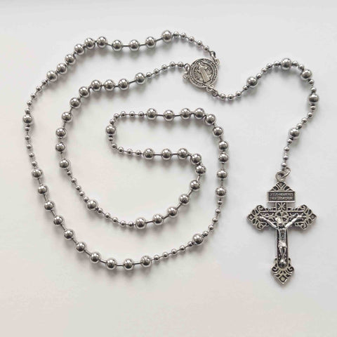 WW1 Metal Stainless Steel Rosary