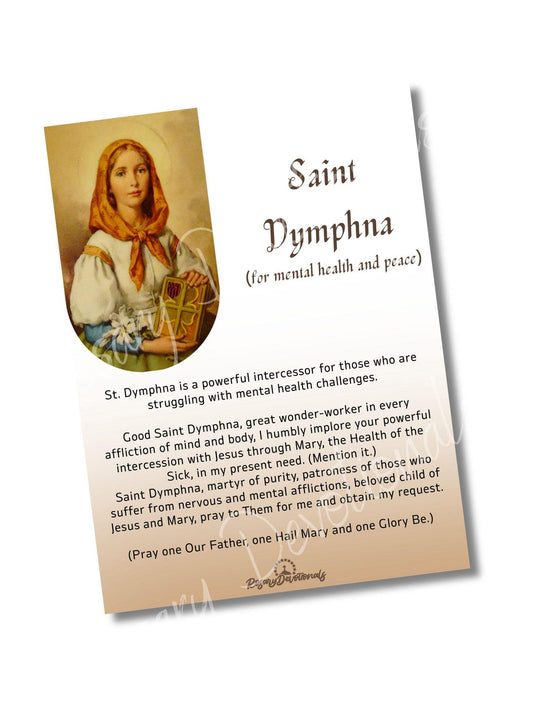 Saint Dymphna Holy Prayer Card