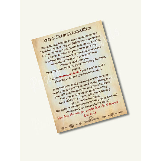 Forgive and Bless Prayer Card