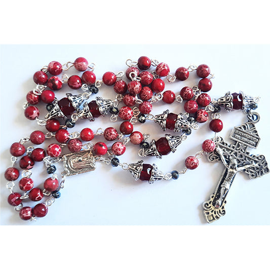 Natural Stone Scarleet Red Seasediment Imperial Jaster - grade AAA - 6mm