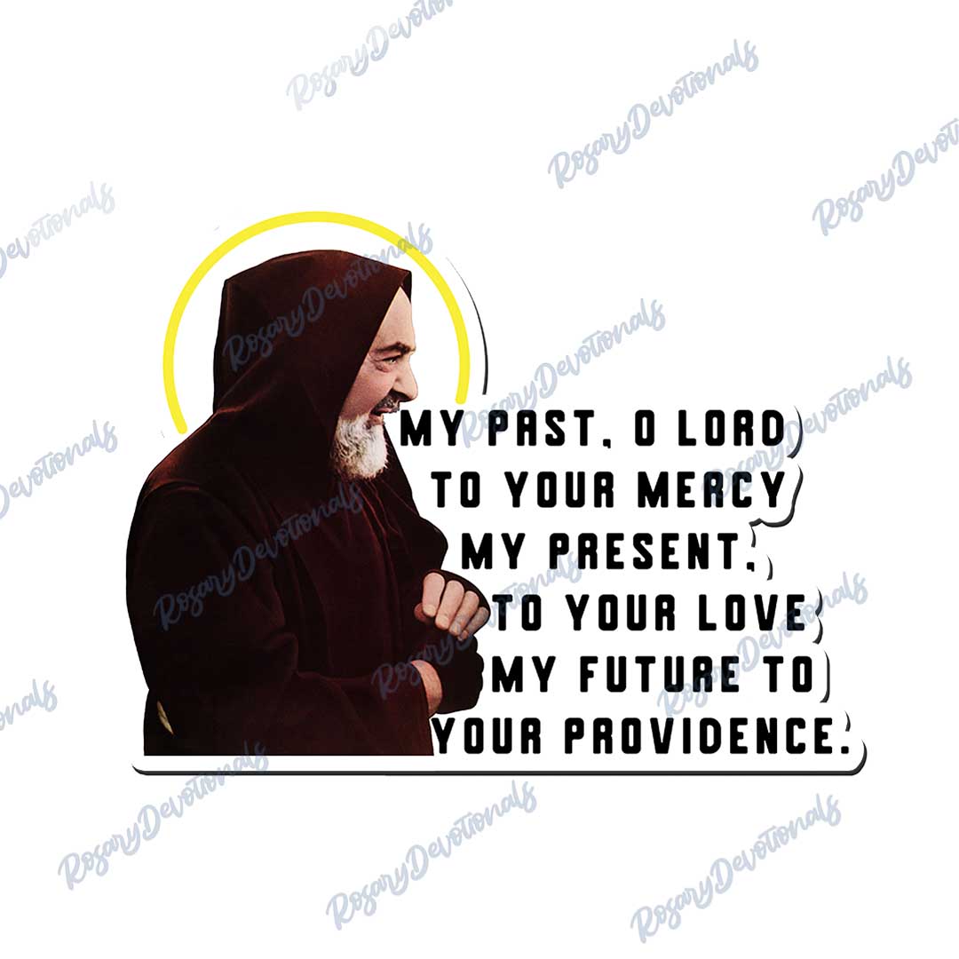 Padre Pio Vinyl Sticker