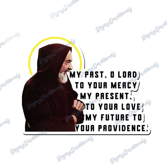 Padre Pio Vinyl Sticker