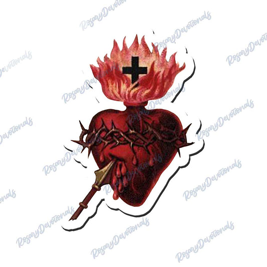 Sacred Heart Vinyl Sticker