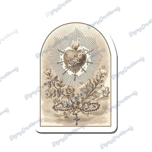 Our Lady Of Sorrows Heart Vinyl Sticker