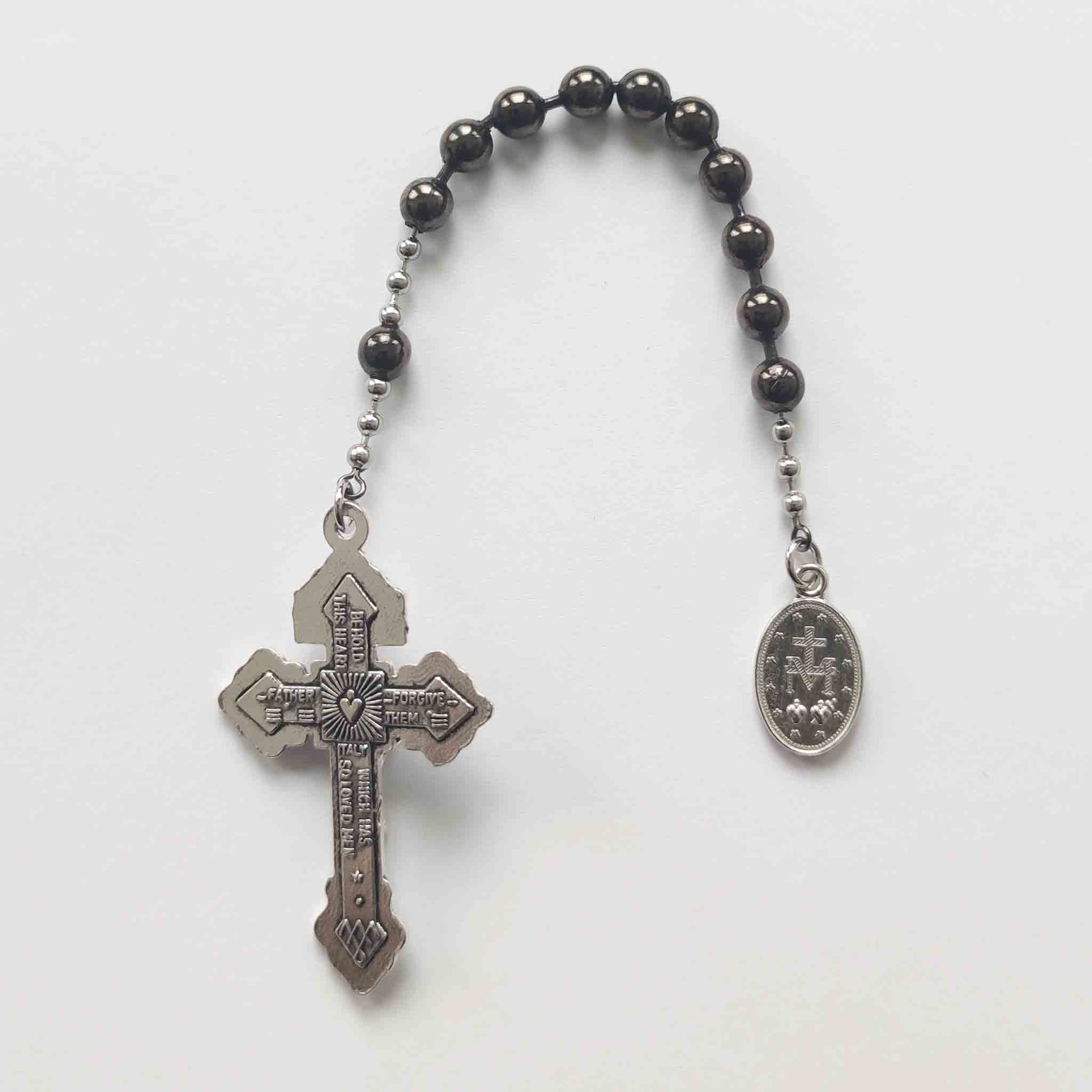 WW1 One decade rosary, pardon crucifix, miraculous medal