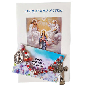 The Efficacious Three Hail Mary Devotion Novena/Red/Silver