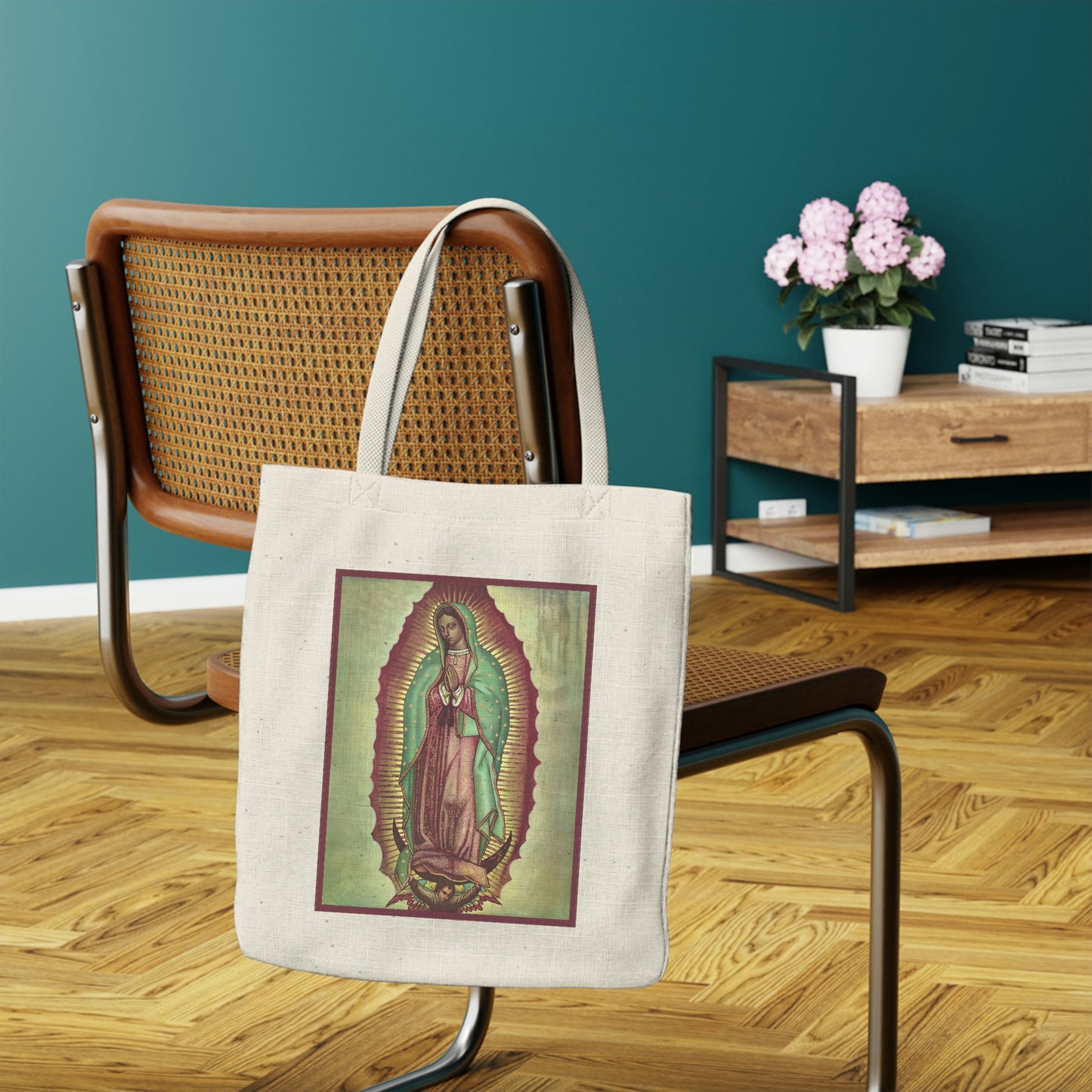 Our Lady of Guadalupe Polyester Tote Bag