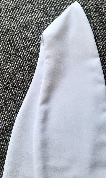 Baptism Stole- Machine Embroidered - White Gaberdine Fabric
