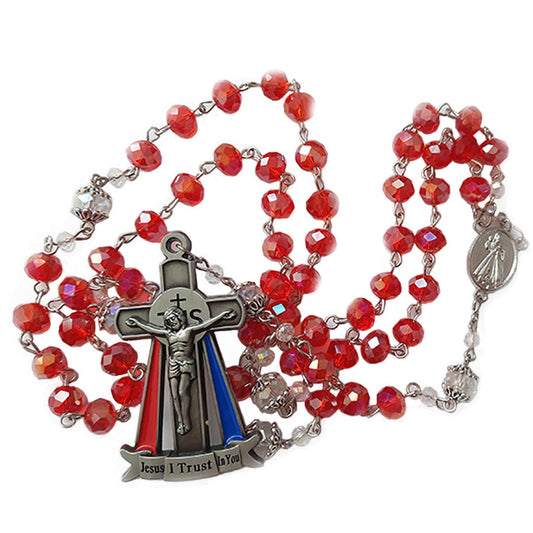 Divine Mercy Red & Clear Rosary