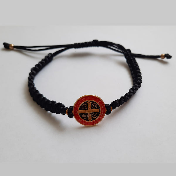 St Benedict Adjustable Rope Bracelet