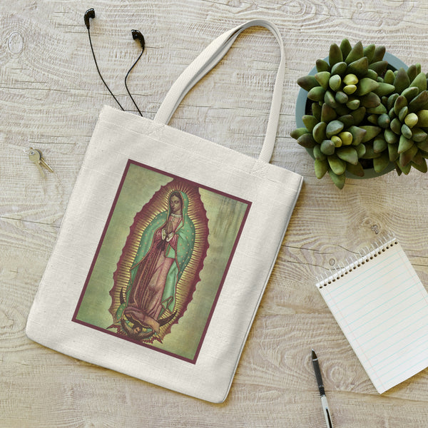 Our Lady of Guadalupe Polyester Tote Bag