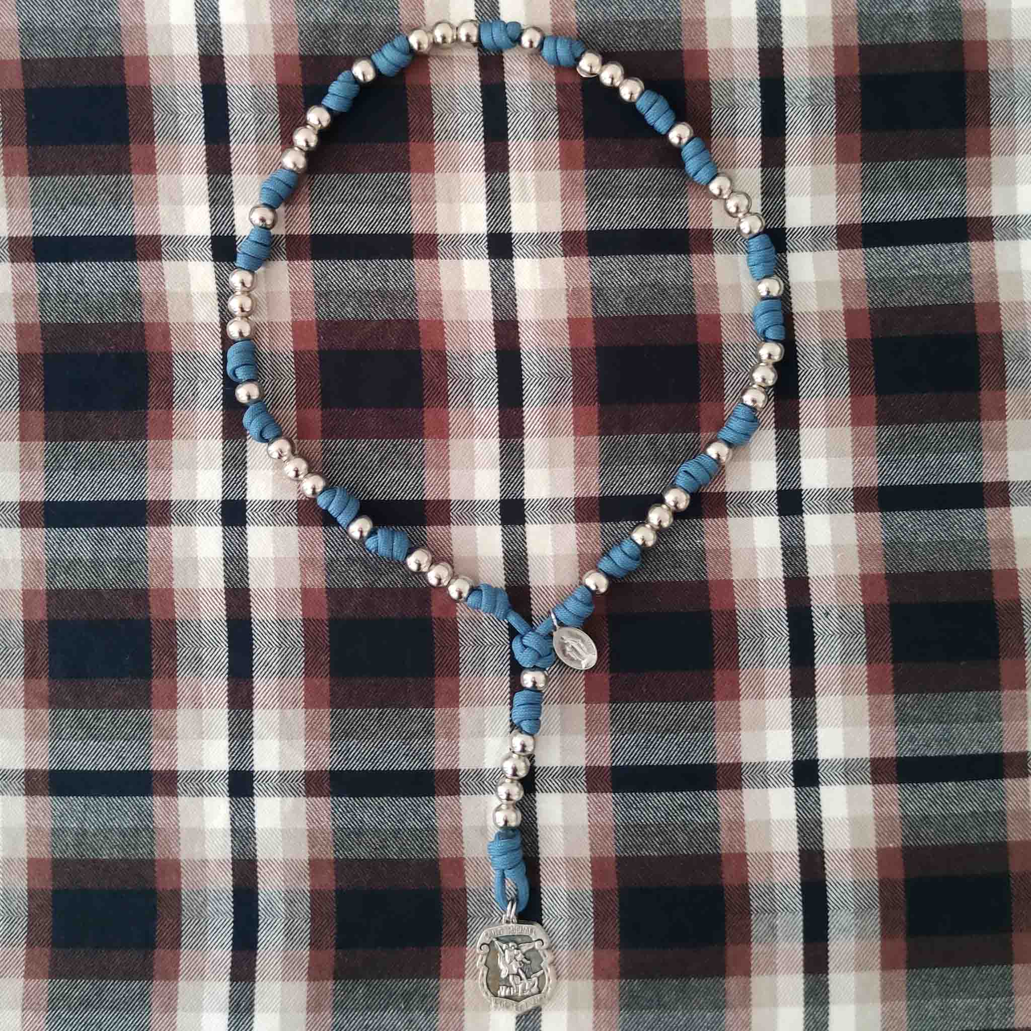 St Michael Paracord Chaplet Metal Beads
